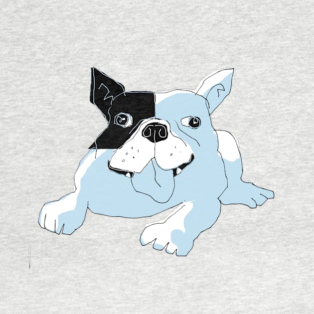 French bulldog (blue) by vectormutt